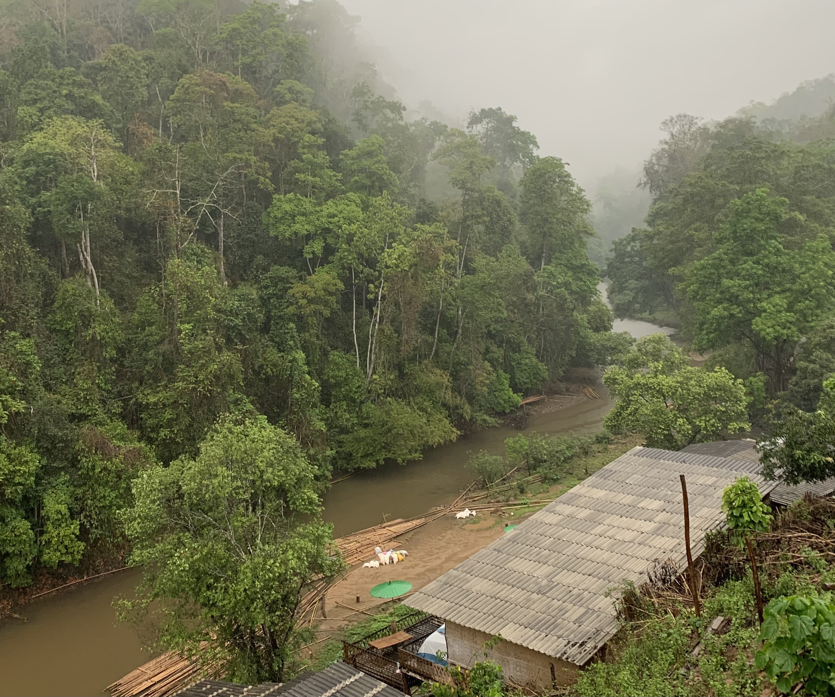 Hiking and bamboo-rafting in north Thailand